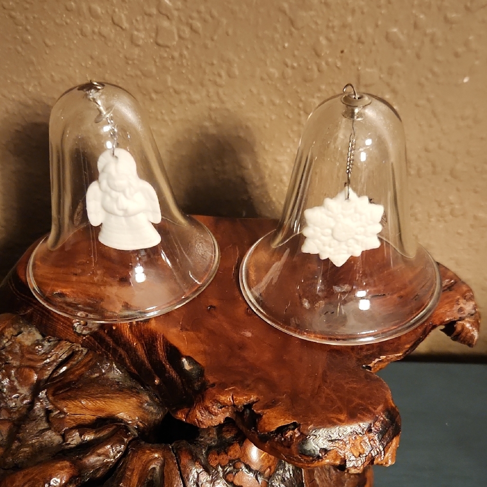 Avon 1984 Leaded Crystal Bell Ornaments, EUC